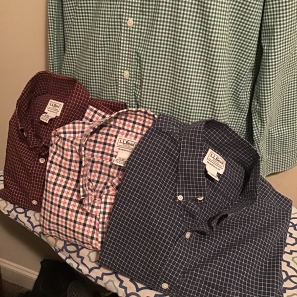 🔥Best offers, L.L.BEAN, 4 long sleeve shirts, new cond. chest=28/length=32, - Picture 2 of 6